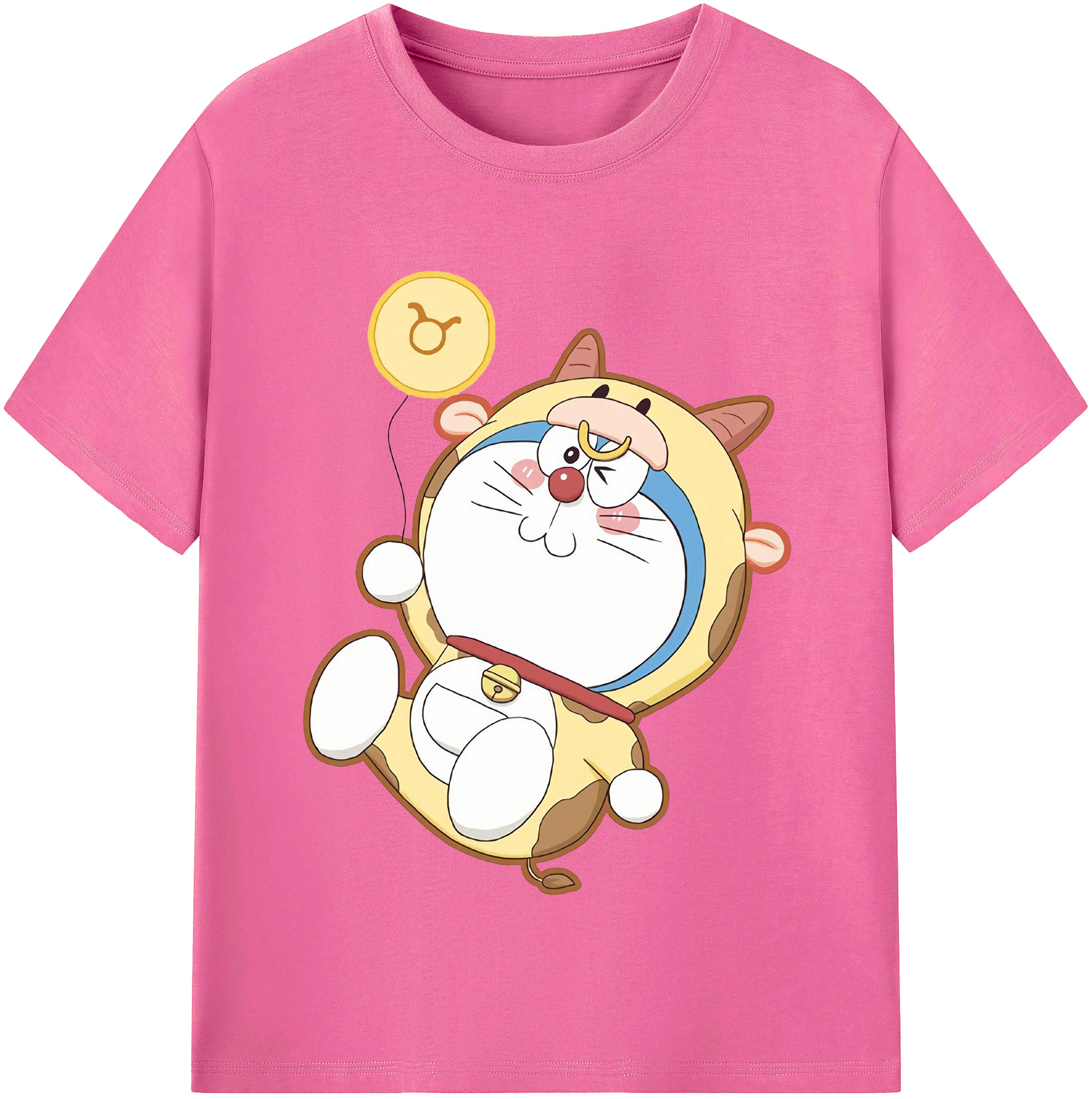 （画像用） ドラえもん Doraemon レディースカジュアルプリントTシャツ（綿100％）